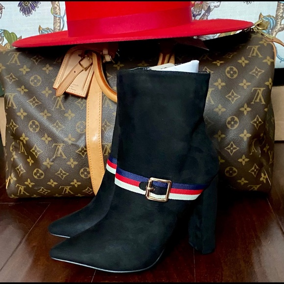 Black Suede Bootie - Picture 1 of 4